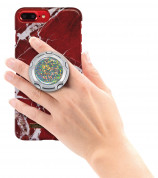 Jumpop Glamour Silver Glitter Smartphone-Fingerholder - поставка и аксесоар против изпускане на вашия смартфон (сребрист-гланц) 1