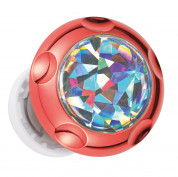 Jumpop Glamour Diamond Cut Smartphone-Fingerholder  - поставка и аксесоар против изпускане на вашия смартфон (червен-гланц) 1