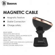 Baseus 360-degree Rotation Magnetic Mount Holder - магнитна поставка за гладки повърхности за смартфони (черен-сребрист) 8