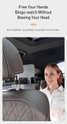 Baseus Fun Journey Backseat Lazy Bracket - поставка за смартфон или таблет за седалката на автомобил (черен) 15