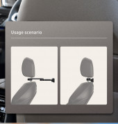 Baseus Fun Journey Backseat Lazy Bracket - поставка за смартфон или таблет за седалката на автомобил (черен) 10