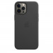 Apple iPhone Leather Case with MagSafe - оригинален кожен кейс (естествена кожа) за iPhone 12 Pro Max (черен) 3