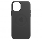Apple iPhone Leather Case with MagSafe - оригинален кожен кейс (естествена кожа) за iPhone 12 Pro Max (черен) 4