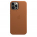 Apple iPhone Leather Case with MagSafe - оригинален кожен кейс (естествена кожа) за iPhone 12 Pro Max (кафяв) 3
