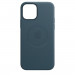 Apple iPhone Leather Case with MagSafe - оригинален кожен кейс (естествена кожа) за iPhone 12 Pro Max (тъмносин) 5