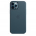 Apple iPhone Leather Case with MagSafe - оригинален кожен кейс (естествена кожа) за iPhone 12 Pro Max (тъмносин) 1