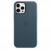 Apple iPhone Leather Case with MagSafe - оригинален кожен кейс (естествена кожа) за iPhone 12 Pro Max (тъмносин) 4