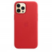 Apple iPhone Leather Case with MagSafe - оригинален кожен кейс (естествена кожа) за iPhone 12 Pro Max (червен) 4