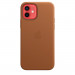 Apple iPhone Leather Case with MagSafe - оригинален кожен кейс (естествена кожа) за iPhone 12, iPhone 12 Pro (кафяв) 3