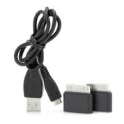 Micro USB кабел + преходници за Apple устройства (50 см)