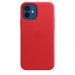 Apple iPhone Leather Case with MagSafe - оригинален кожен кейс (естествена кожа) за iPhone 12, iPhone 12 Pro (червен) 1
