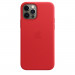 Apple iPhone Leather Case with MagSafe - оригинален кожен кейс (естествена кожа) за iPhone 12, iPhone 12 Pro (червен) 9