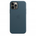 Apple iPhone Leather Case with MagSafe - оригинален кожен кейс (естествена кожа) за iPhone 12, iPhone 12 Pro (тъмносин) 7