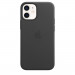 Apple iPhone Leather Case with MagSafe - оригинален кожен кейс (естествена кожа) за iPhone 12 Mini (черен) 5