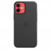 Apple iPhone Leather Case with MagSafe - оригинален кожен кейс (естествена кожа) за iPhone 12 Mini (черен) 4