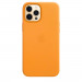 Apple iPhone Leather Case with MagSafe - оригинален кожен кейс (естествена кожа) за iPhone 12, iPhone 12 Pro (жълт) 7