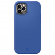 Spigen Cyrill Silicone Case - силиконов (TPU) калъф за iPhone 12, iPhone 12 Pro (син) 