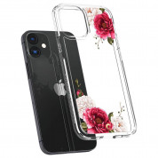 Spigen Cyrill Cecile Case Red Floral - хибриден кейс с висока степен на защита за iPhone 12 mini (цветни мотиви) 4