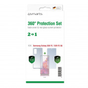 4smarts 360° Protection Set - тънък силиконов кейс и стъклено защитно покритие за дисплея на Samsung Galaxy S20 FE (прозрачен) 1