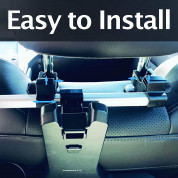 Macally Dual Position Car Seat Headrest Tablet Mount with Table Tray - поставка за смартфон или таблет за седалката на автомобил с масичка за хранене (черен) 8