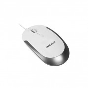 Macally USB-C Optical Quiet Click Mouse - USB-C оптична мишка за PC и Mac (бял)