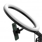 Baseus Photo Ring Flash 26 cm - универсален трипод с LED светлина за смартфони (23 см) (черен) 2