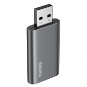 Baseus Travel Memory Stick 32GB (ACUP-B0A) - USB флаш памет с 32GB капацитет и допълнителен USB-A порт за зареждане на мобилни устройства (тъмносив) 2