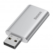 Baseus Travel Memory Stick 32GB (ACUP-B0S) - USB флаш памет с 32GB капацитет и допълнителен USB-A порт за зареждане на мобилни устройства (сребрист) 4