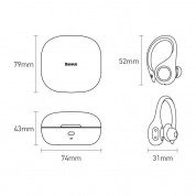 Baseus Encok W17 TWS In-Ear Bluetooth Earphones - безжични блутут слушалки с безжичен зареждащ кейс за мобилни устройства (бял) 10