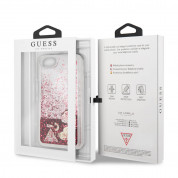 Guess Liquid Glitter Hearts Case - дизайнерски кейс с висока защита за iPhone SE (2020), iPhone 8, iPhone 7 (червен) 4