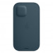 Apple iPhone Leather Sleeve with MagSafe - оригинален кожен калъф, тип джоб за iPhone 12, iPhone 12 Pro (син) 3