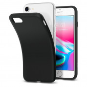 Spigen Liquid Crystal Case - тънък качествен термополиуретанов кейс за iPhone SE (2022), iPhone SE (2020), iPhone 8, iPhone 7 (черен)  4