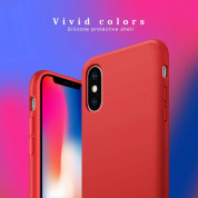 Vennus Silicone Case Lite - силиконов (TPU) калъф за iPhone 12 mini (червен) 5