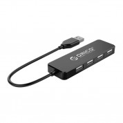 Orico USB 2.0 Hub 4 Port - 4ри портов USB 2.0 хъб (черен) 