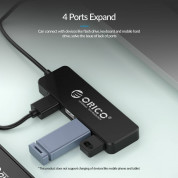 Orico USB 2.0 Hub 4 Port - 4ри портов USB 2.0 хъб (черен)  6