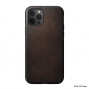 Nomad Leather Rugged Case - кожен (естествена кожа) кейс за iPhone 12, iPhone 12 Pro (кафяв) 2
