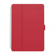 Speck Balance Folio Case - текстилен калъф и поставка за iPad 9 (2021), iPad 8 (2020), iPad 7 (2019) (червен-прозрачен)