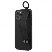 Mercedes Genuine Leather Strap Line Hard Case for iPhone 12 Pro Max (black) 3