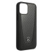 Mercedes Dynamic Carbon Fiber Hard Case - дизайнерски хибриден (карбон+естествена кожа+TPU) карбонов кейс за iPhone 12, iPhone 12 Pro (черен) 5