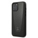 Mercedes Dynamic Carbon Fiber Hard Case - дизайнерски хибриден (карбон+естествена кожа+TPU) карбонов кейс за iPhone 12, iPhone 12 Pro (черен) 2