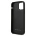 Mercedes Genuine Leather Wave Line Hard Case - дизайнерски кожен (естествена кожа) кейс за iPhone 12, iPhone 12 Pro (тъмносин) 4