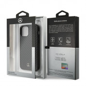 Mercedes Dynamic Line Carbon Fiber Hard Case - дизайнерски карбонов кейс за iPhone 12, iPhone 12 Pro (черен) 8