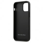 Mercedes Genuine Leather Wave Line Hard Case - дизайнерски кожен (естествена кожа) кейс за iPhone 12 Mini (черен) 2