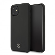 Mercedes TPU Silicone Line Case - силиконов (TPU) удароустойчив калъф за iPhone 12 Mini (черен)
