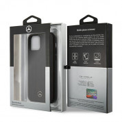 Mercedes Wood Line Hard Case - дизайнерски хибриден (дърво+TPU) кейс за iPhone 12 Mini (кафяв) 4