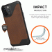 Urban Armor Gear Metropolis LT Supple Italian Leather (LTHR) - удароустойчив хибриден (естествена кожа и TPU) кейс за iPhone 12 Pro Max (кафяв) 10