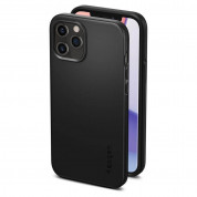 Spigen Thin Fit Case - качествен тънък матиран кейс за iPhone 12, iPhone 12 Pro (черен) 3