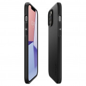Spigen Thin Fit Case - качествен тънък матиран кейс за iPhone 12, iPhone 12 Pro (черен) 4
