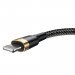 Baseus Cafule USB Lightning Cable (CALKLF-CV1) - Lightning USB кабел за Apple устройства с Lightning порт (200 см) (черен-златист) 4