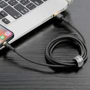 Baseus Cafule USB Lightning Cable (CALKLF-CV1) - Lightning USB кабел за Apple устройства с Lightning порт (200 см) (черен-златист) 5